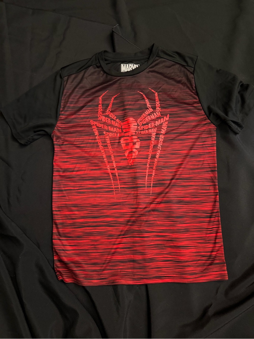 Marvel Spider-Man Red & Black Graphic WickingTee, Kids 18